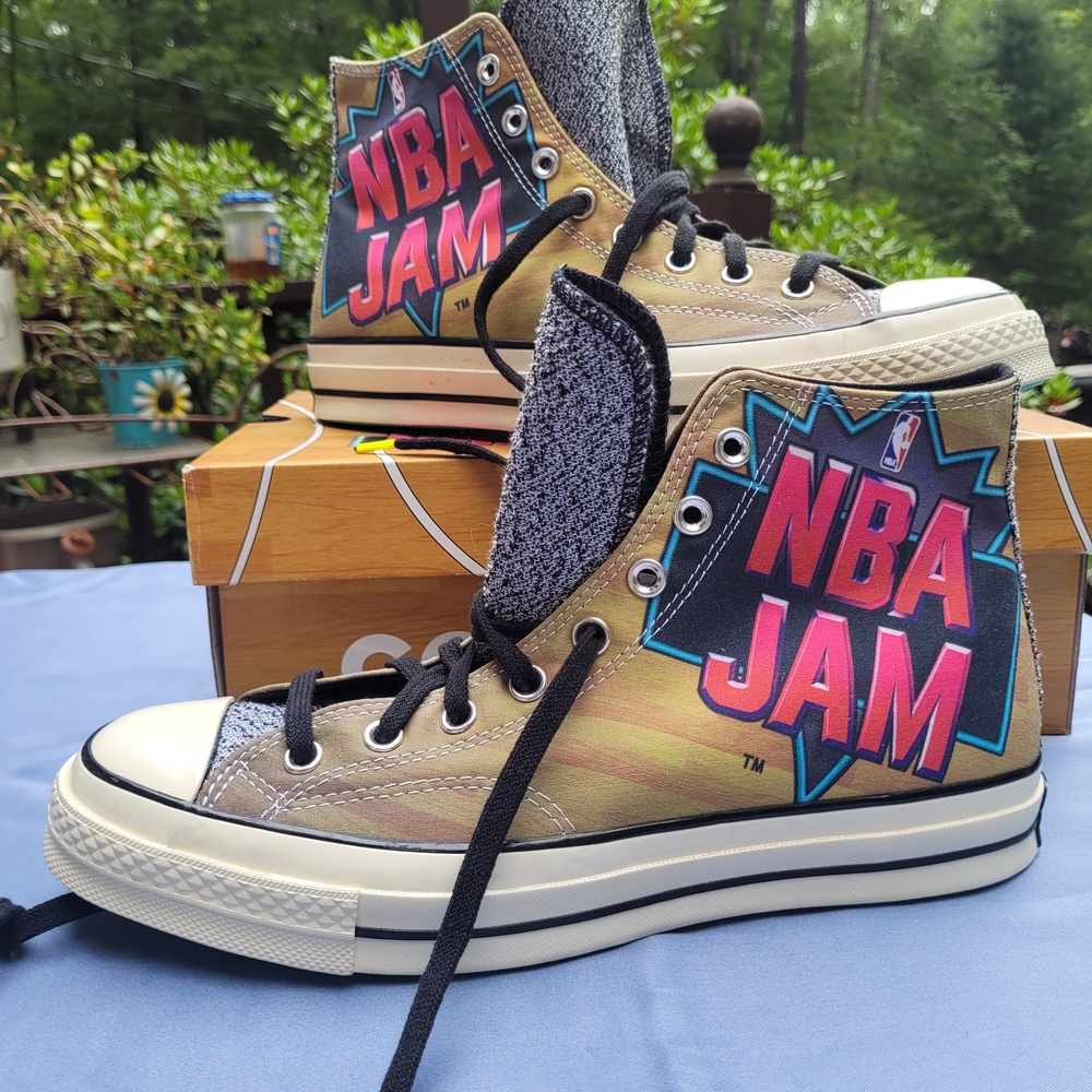 Converse NBA Jam High-Top Sneakers - Tan and Black